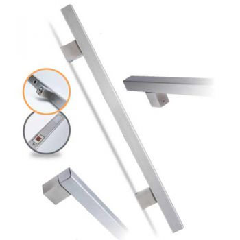 RVS deurgreep met vingerscan vierkant model, 30 x 30 mm